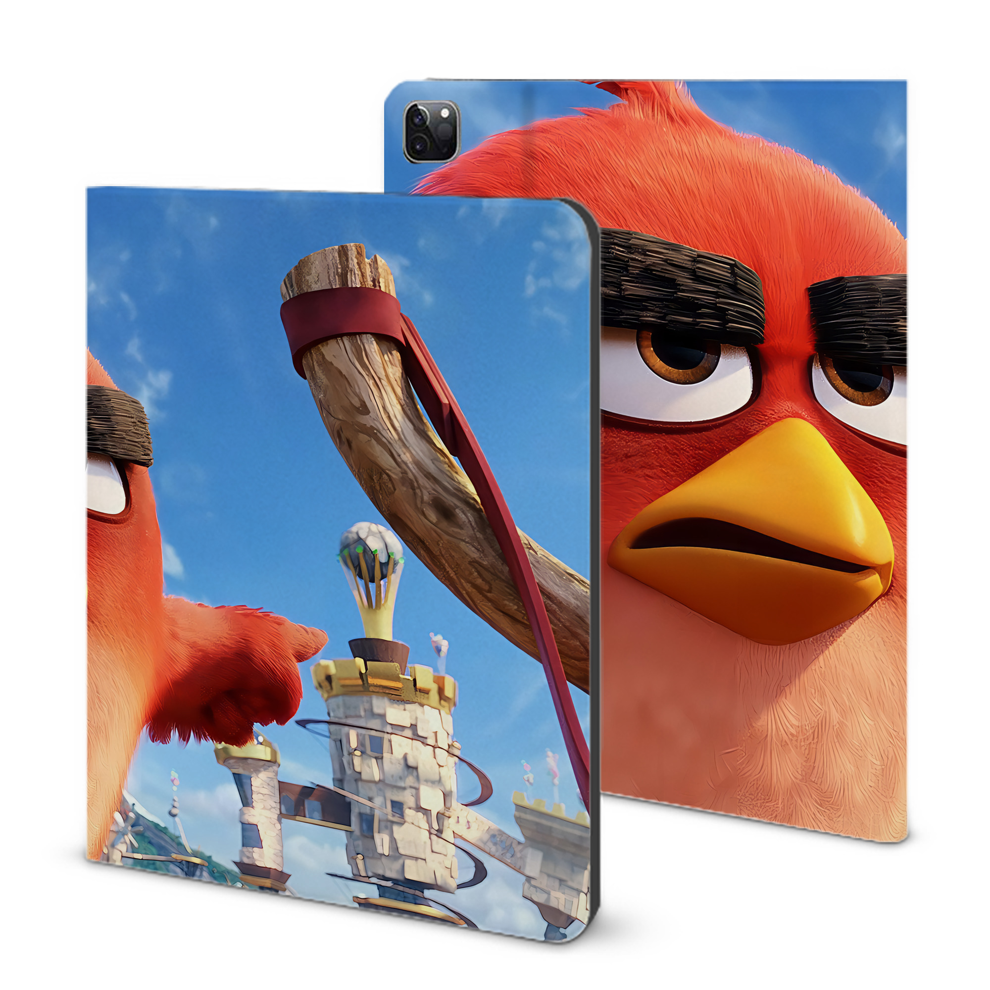 （画像用） Angry Birds アングリーバード IPad ケース ブック型 PUレザー TPU 耐衝撃 軽量 薄型 ペン収納なし 全面保護 IPad 各モデル対応